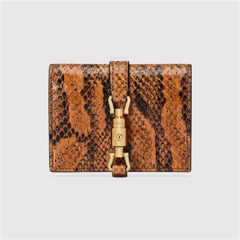 gucci coral python wallet|Jackie 1961 python card case wallet .